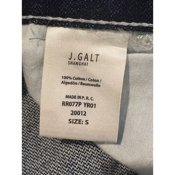 J Galt Hi Rise Wide Leg Jeans Ladies Small Dark Indigo Stretch Shanghai EUC - Picture 2 of 6